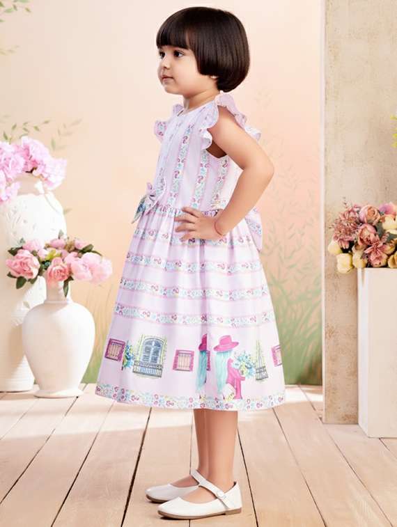 kids printed round neck dress - 22280205 -  Standard Image - 3