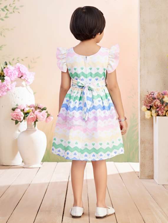 kids printed round neck dress - 22280207 -  Standard Image - 3