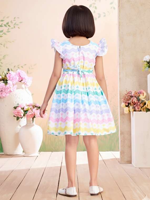 kids printed round neck dress - 22280209 -  Standard Image - 3