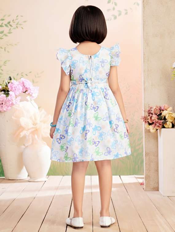 kids printed round neck dress - 22280211 -  Standard Image - 3