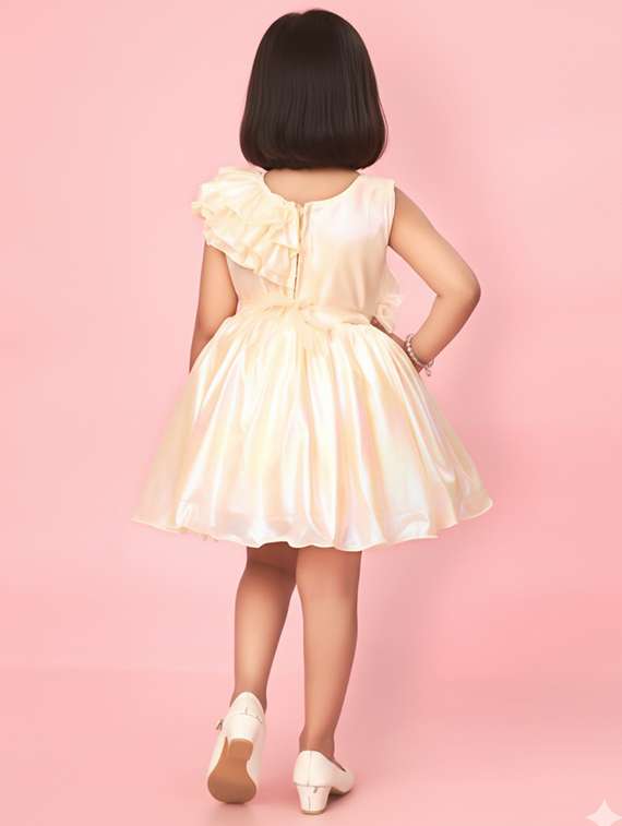 girls solid sleeveless fit & flare dress - 22280234 -  Standard Image - 3