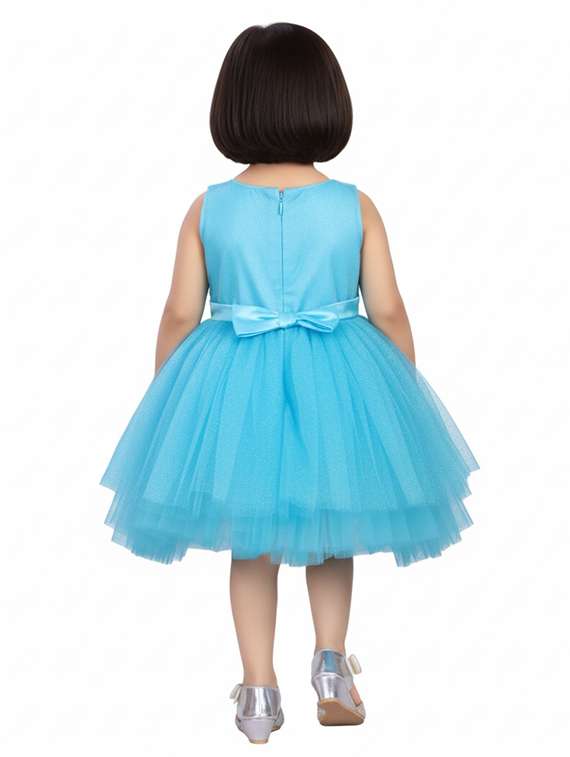 kids solid round neck dress - 22280237 -  Standard Image - 3