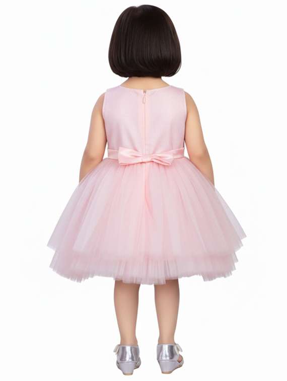 kids solid round neck dress - 22280240 -  Standard Image - 3