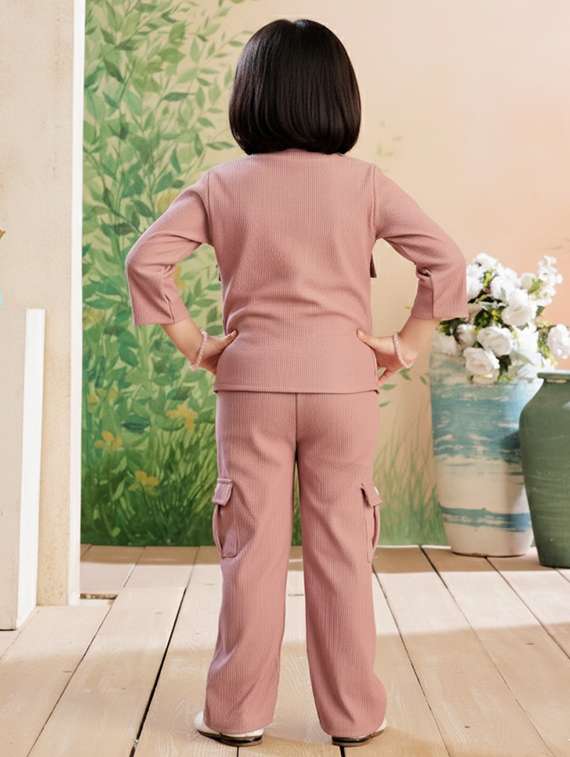 girls printed top and trouser co-ord set - 22280327 -  Standard Image - 3