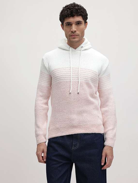 men striped long sleeve regular fit pullover 