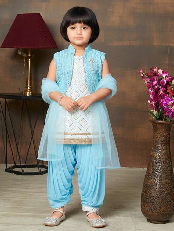 girls kurta and salwar with dupatta set