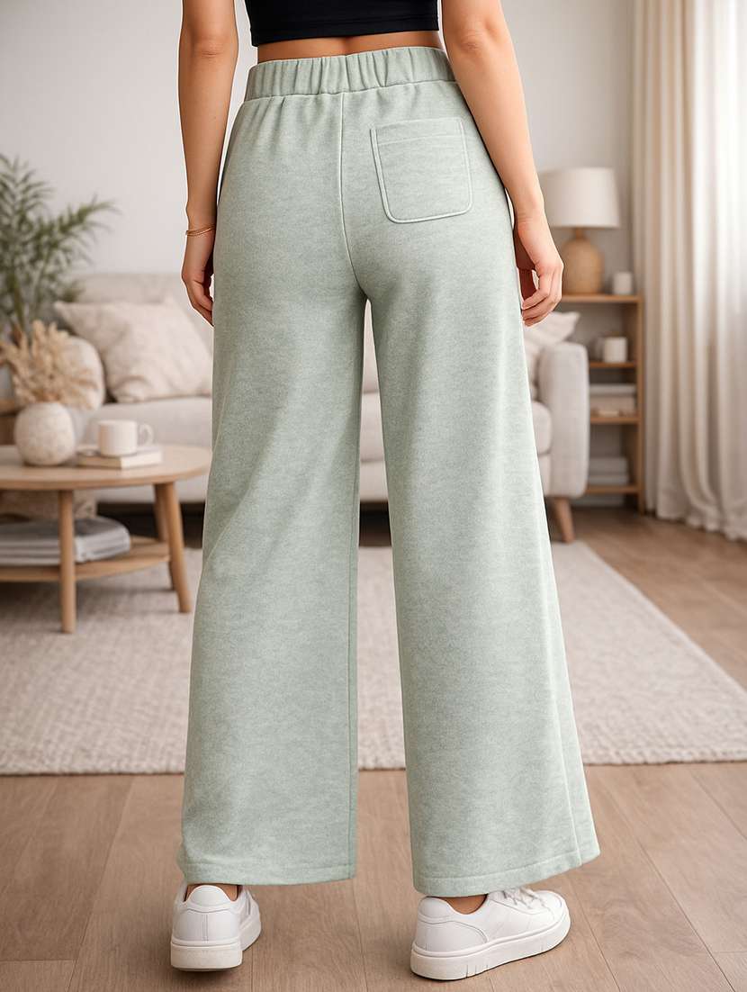 women solid mid rise track pant - 22280393 -  Standard Image - 3