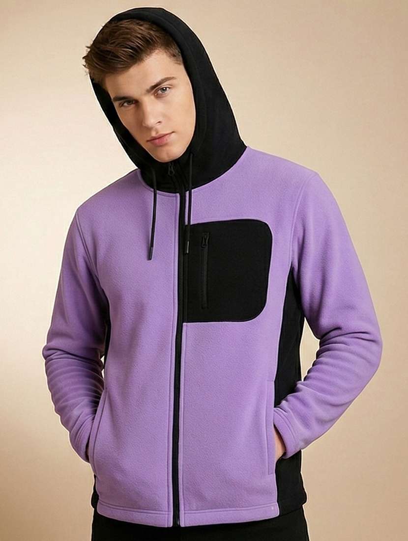 men color block long sleeve regular fit sweatshirt