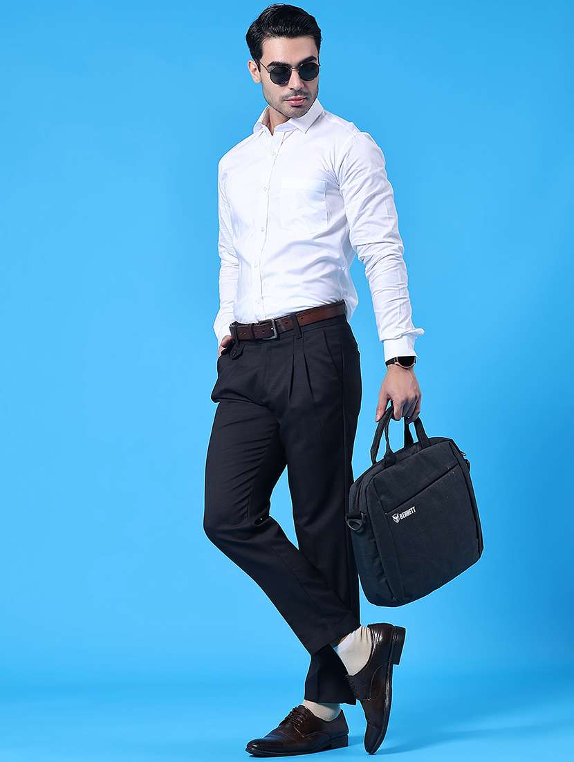 men solid long sleeve slim fit formal shirt - 22280484 -  Standard Image - 5