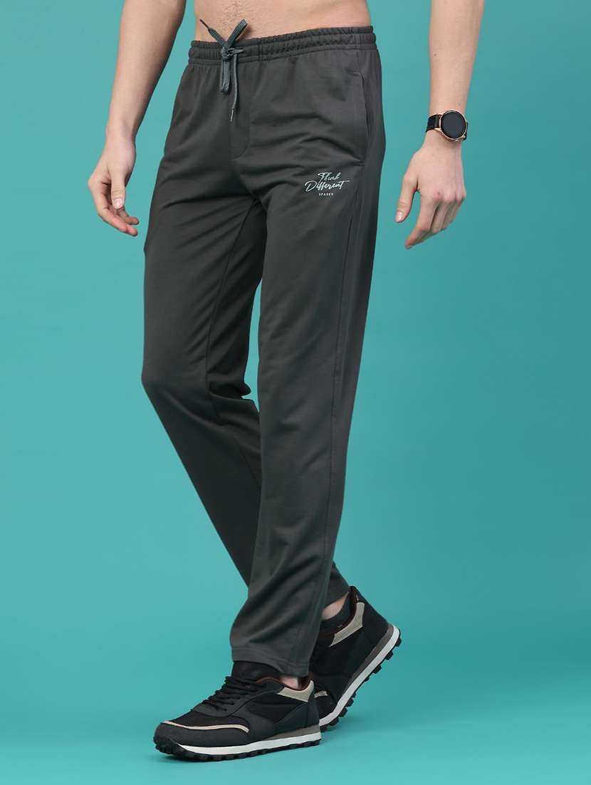 men solid mid rise full length track pant - 22280494 -  Standard Image - 3