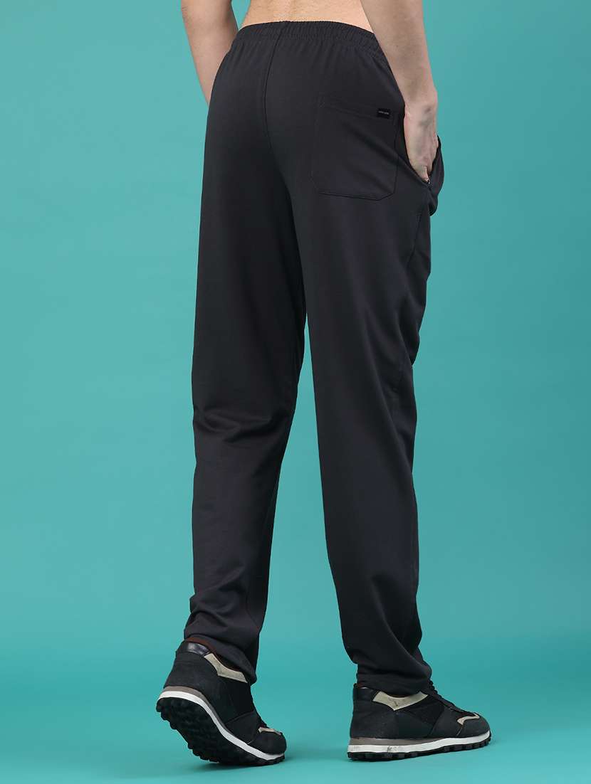 men solid mid rise full length track pant - 22280495 -  Standard Image - 3