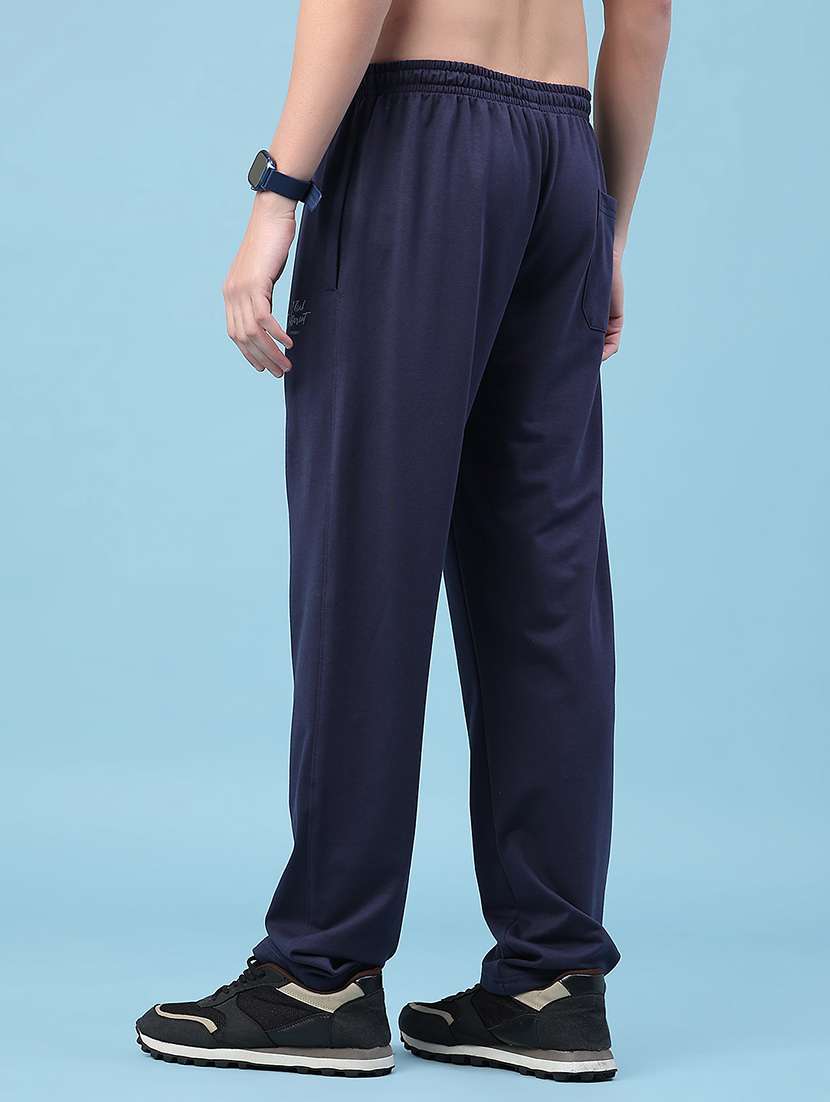 men solid mid rise full length track pant - 22280497 -  Standard Image - 3