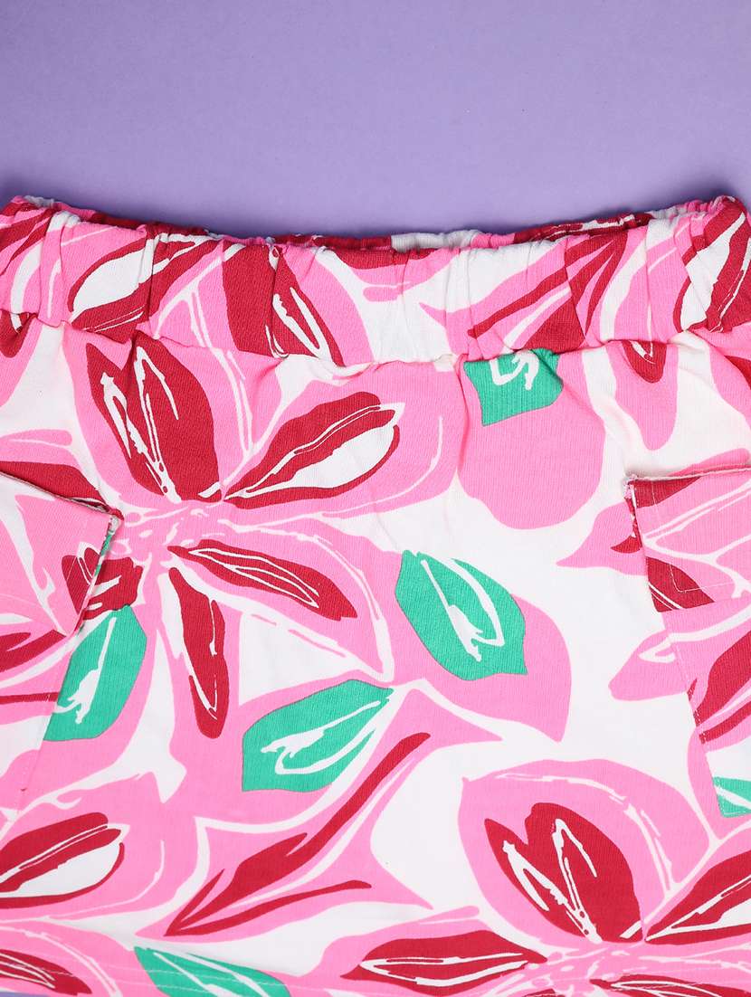 girls printed top and shorts co-ord set - 22280596 -  Standard Image - 5