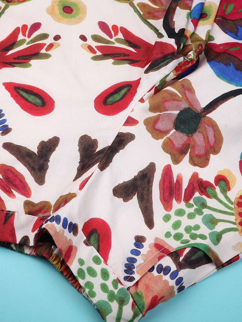 girls self design short sleeve top & trouser co-ord set - 22280598 -  Standard Image - 3