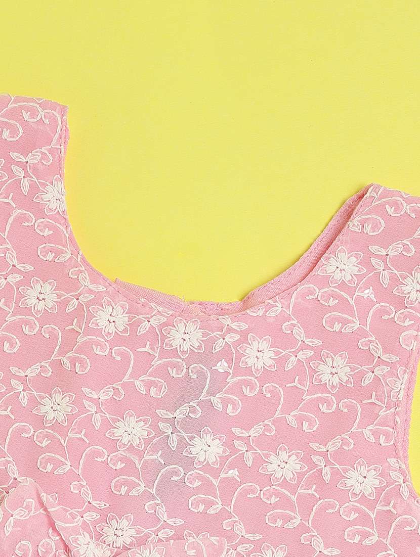 girls embroidered sleeveless fit & flare dress - 22280602 -  Standard Image - 3