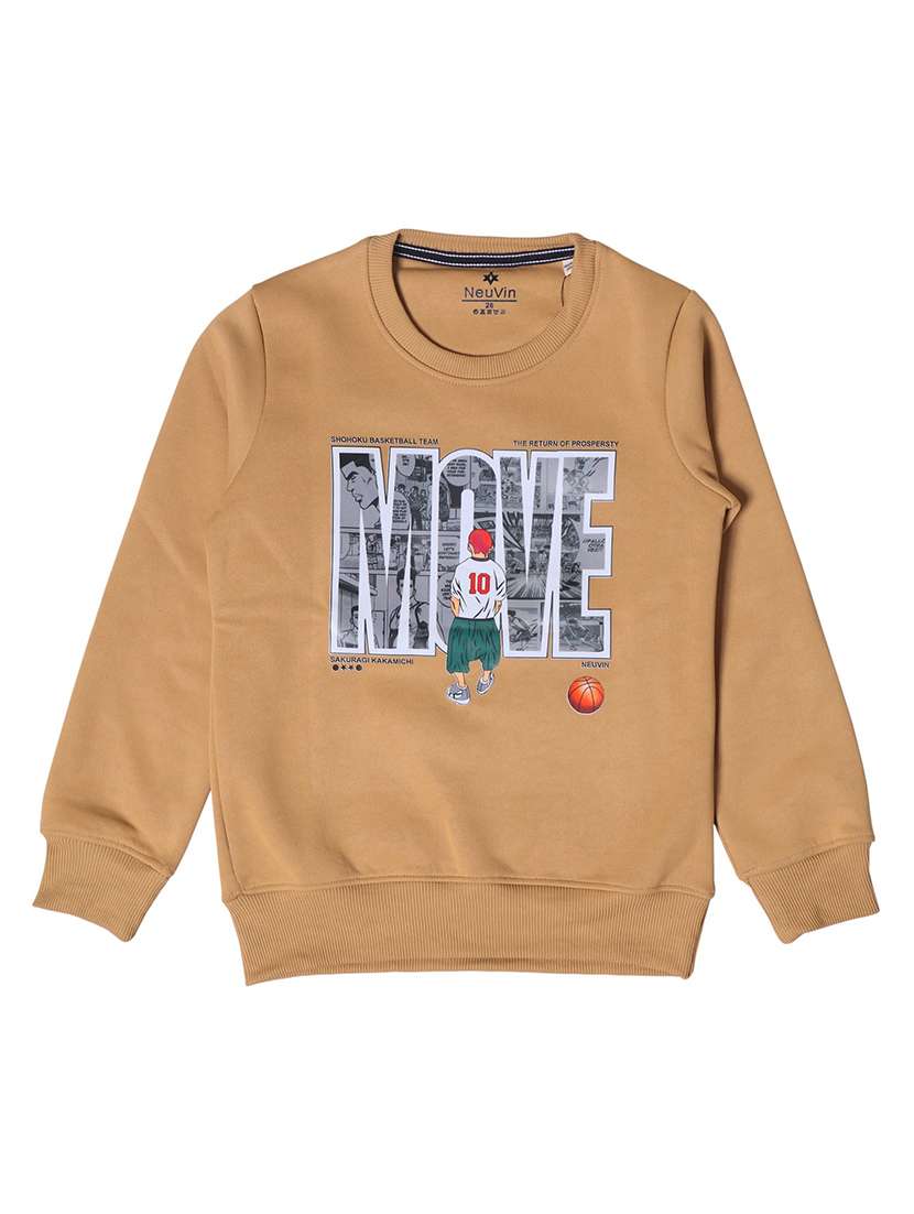 boys printed long sleeve sweatshirt