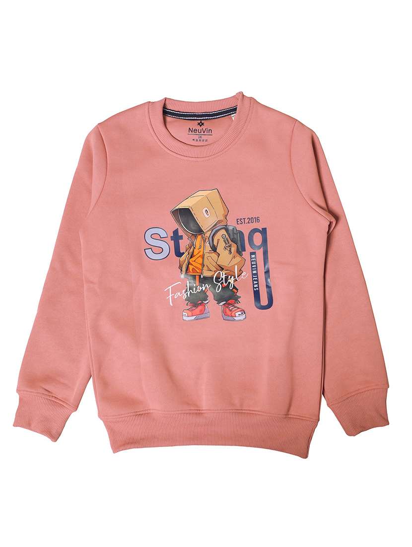 boys printed long sleeve sweatshirt