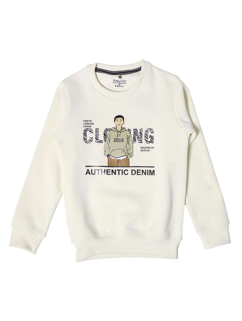boys printed long sleeve sweatshirt