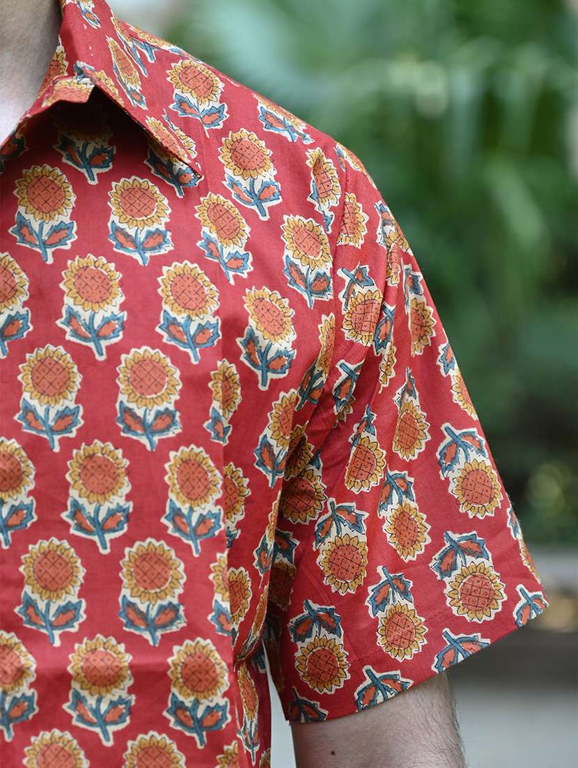 men printed collared short sleeve casual shirt - 22280776 -  Standard Image - 5