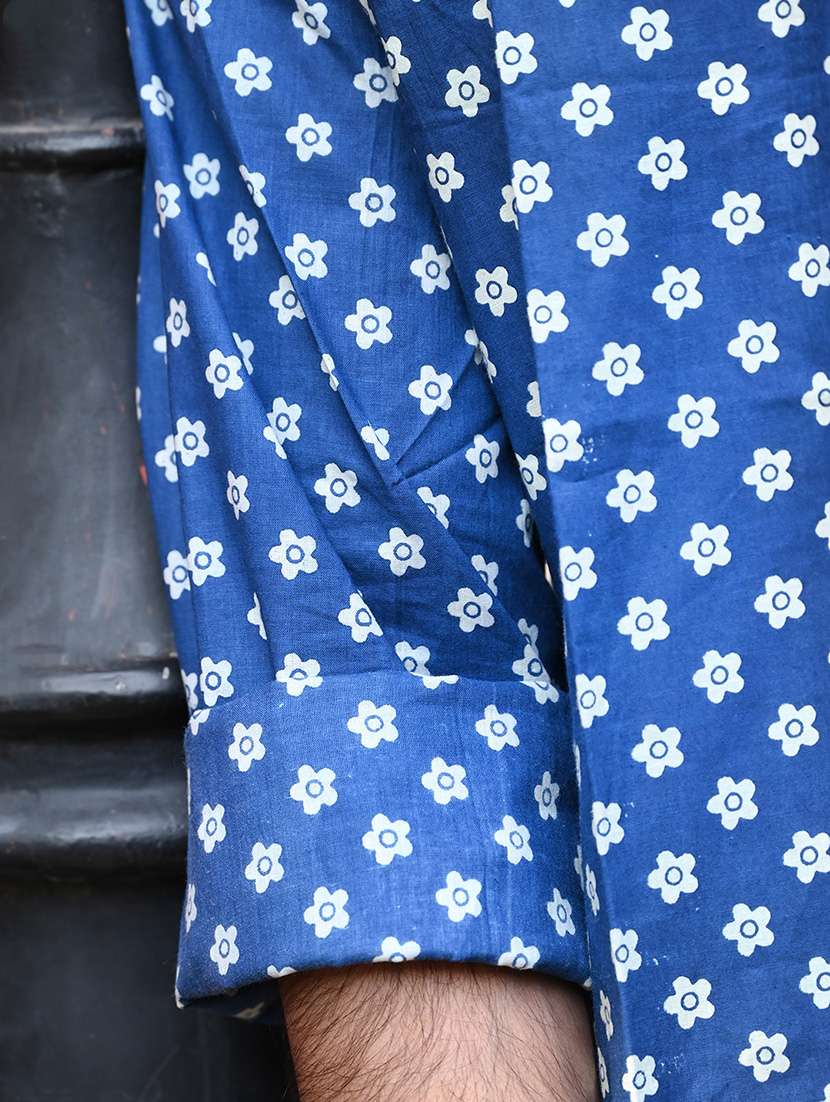 men printed collared long sleeve casual shirt - 22280777 -  Standard Image - 5