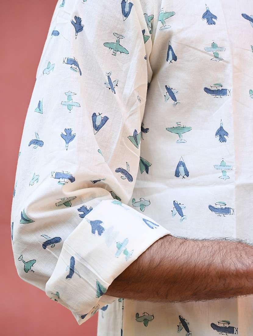 men printed long sleeve casual shirt - 22280778 -  Standard Image - 5