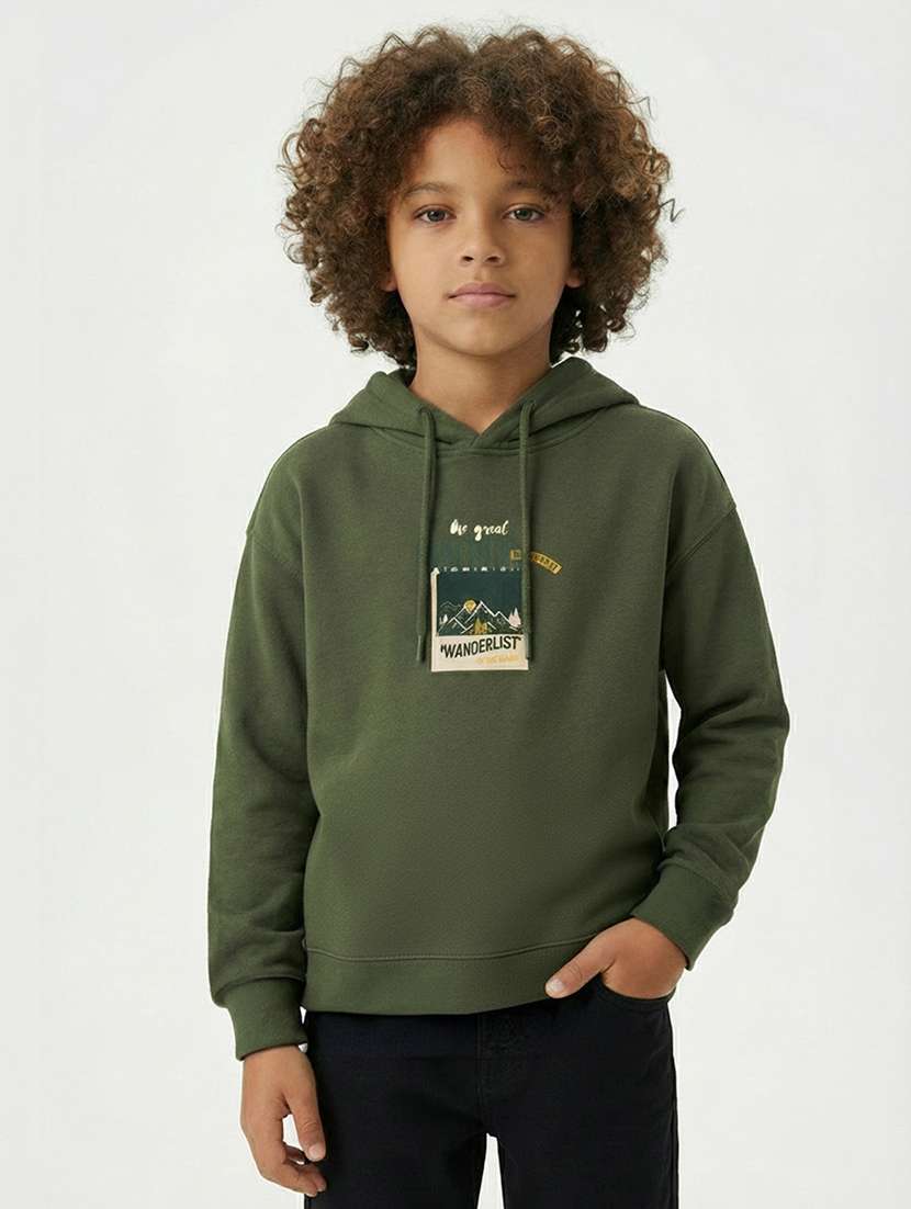 boys printed long sleeve sweatshirt