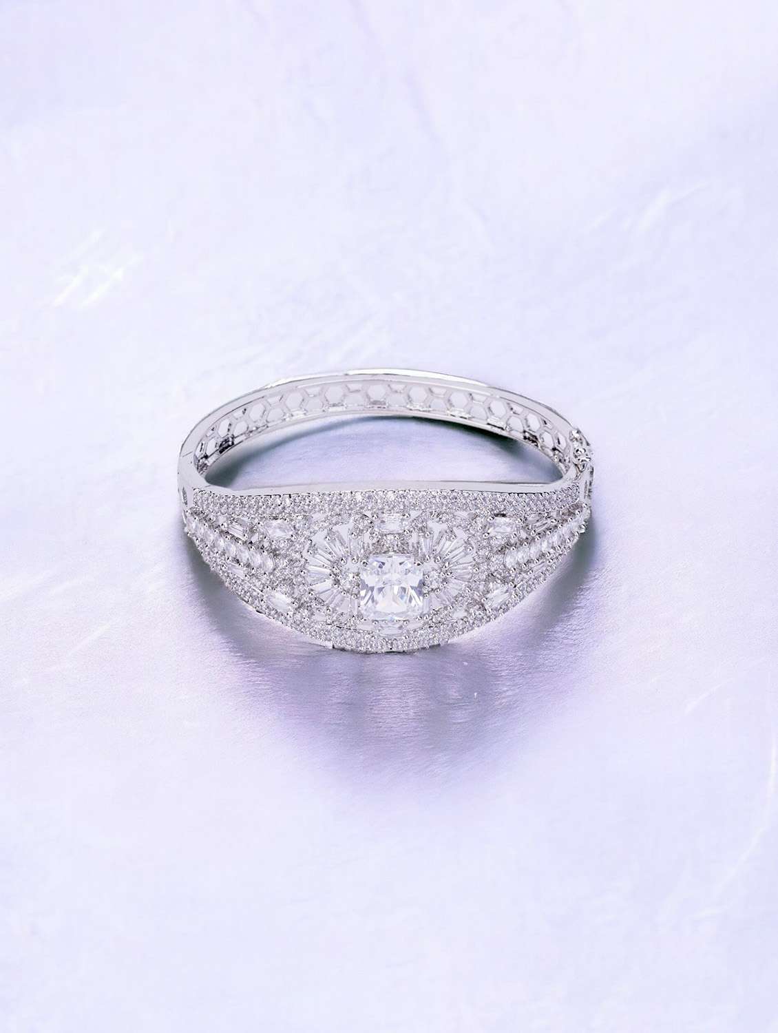 women white brass bangle bracelet