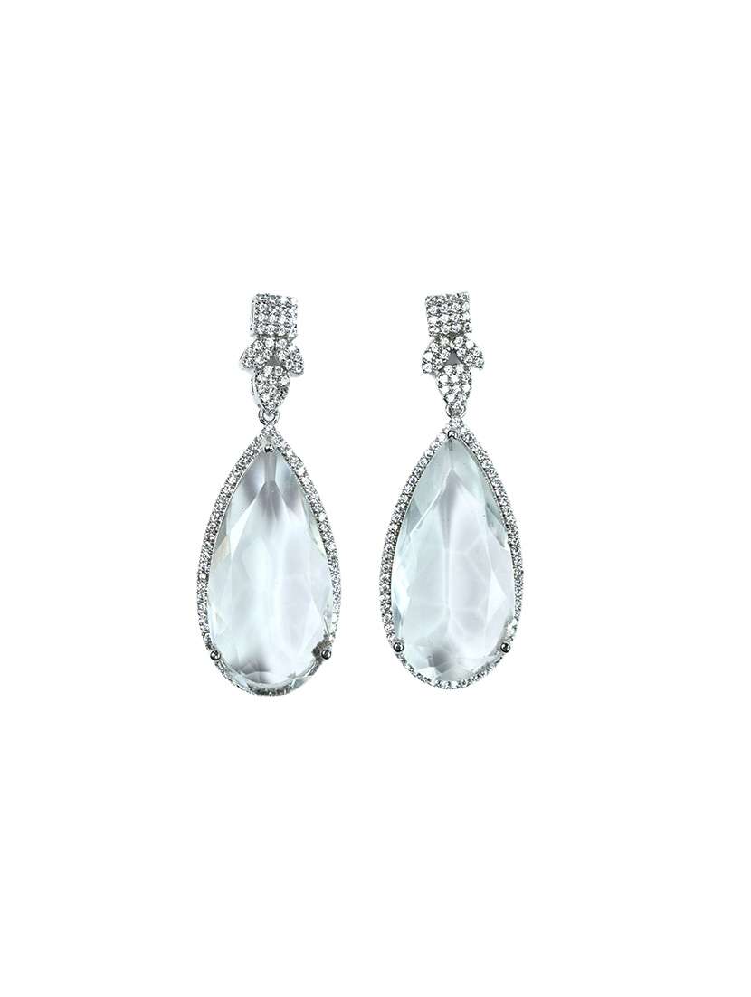 women stone studded necklace set with earring - 22280825 -  Standard Image - 3