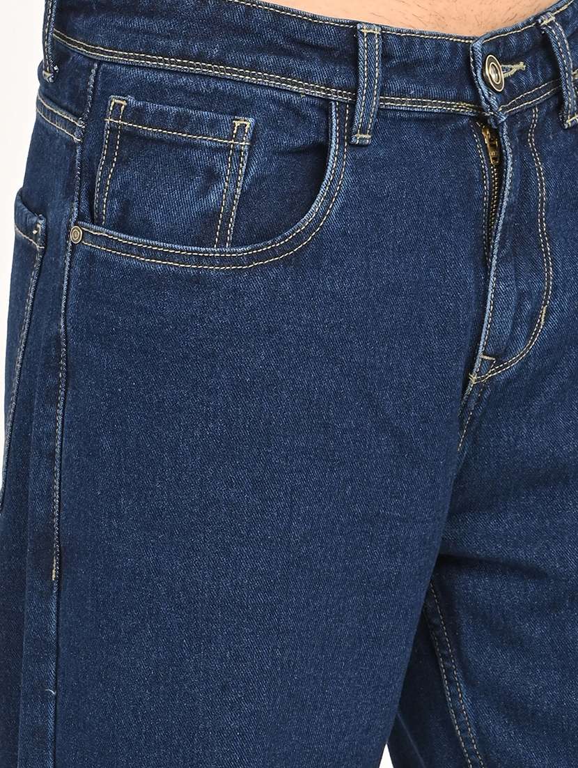 men plain mid rise relaxed fit jeans - 22280945 -  Standard Image - 5