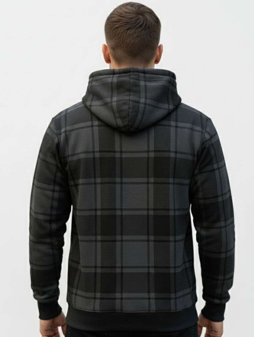 men checkered long sleeve regular fit sweatshirt - 22280965 -  Standard Image - 3