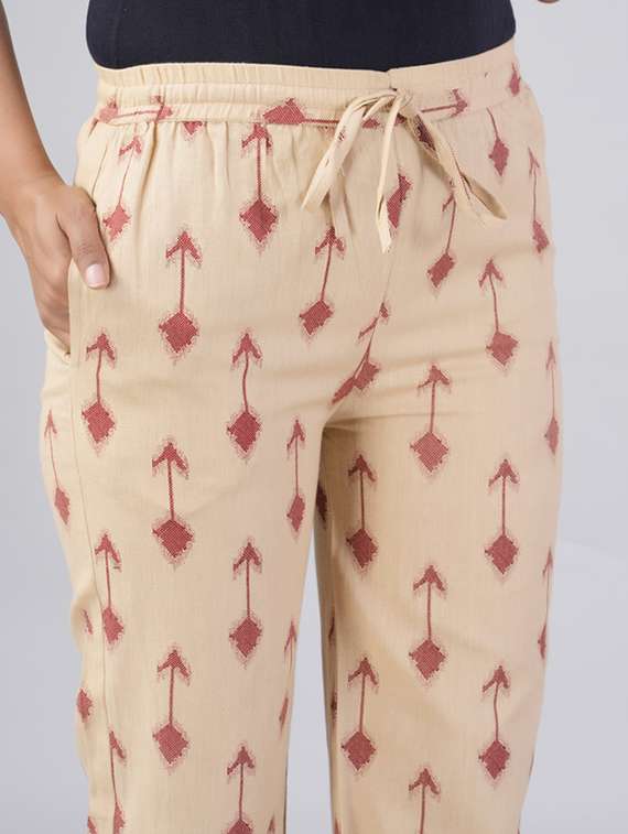 women printed mid rise straight palazzo - 22281193 -  Standard Image - 5