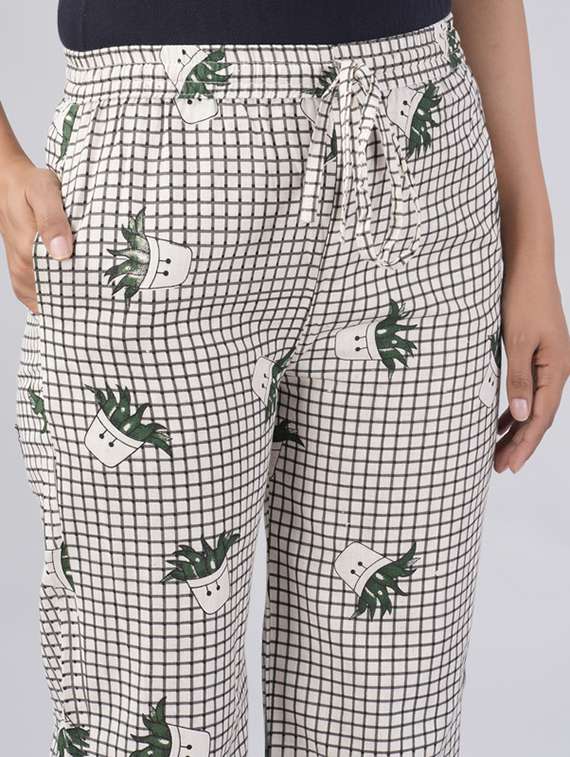 women printed mid rise straight palazzo - 22281194 -  Standard Image - 5