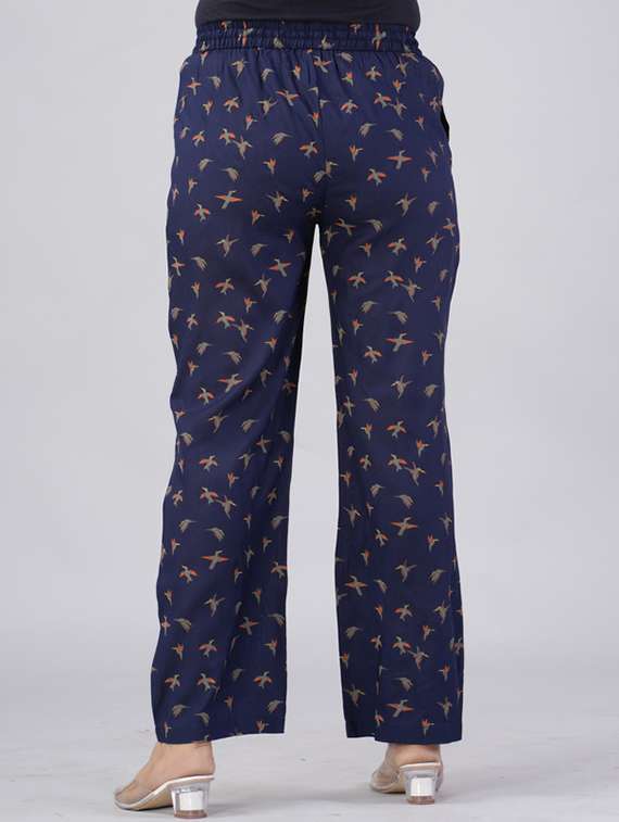 women printed mid rise straight palazzo - 22281195 -  Standard Image - 3