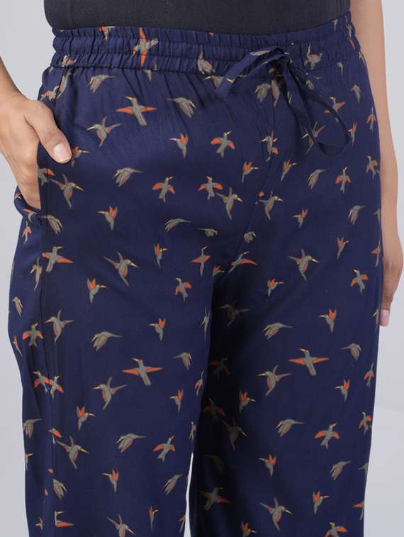 women printed mid rise straight palazzo - 22281195 -  Standard Image - 5