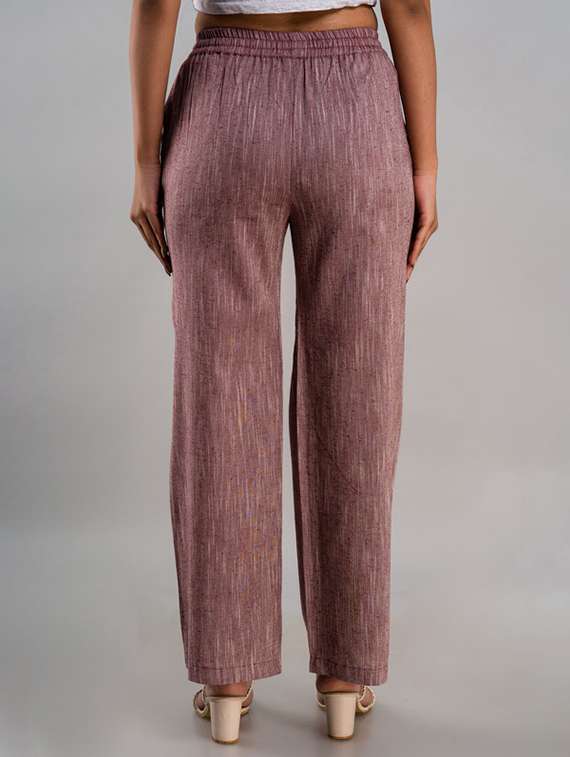 women solid mid rise straight palazzo - 22281205 -  Standard Image - 3