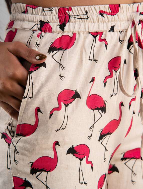 women printed mid rise straight palazzo - 22281206 -  Standard Image - 5