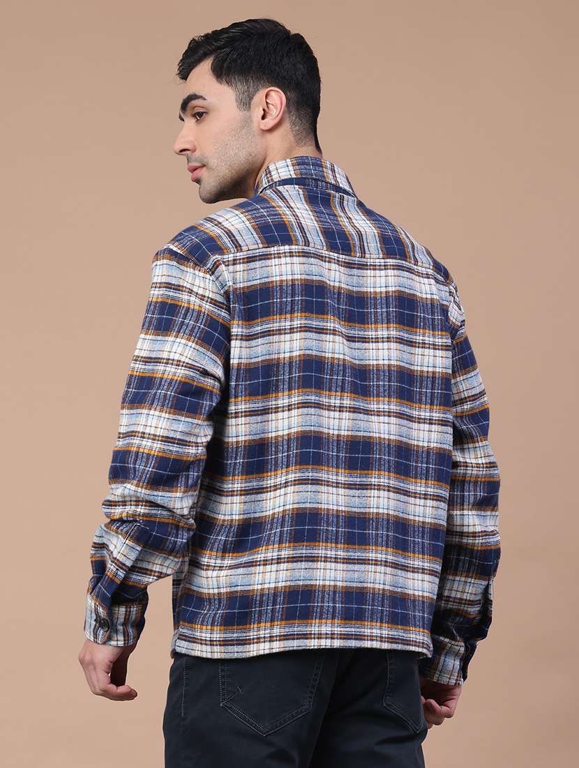 Men Checkered Long Sleeve Regular Fit Shacket - 22281257 -  Standard Image - 3