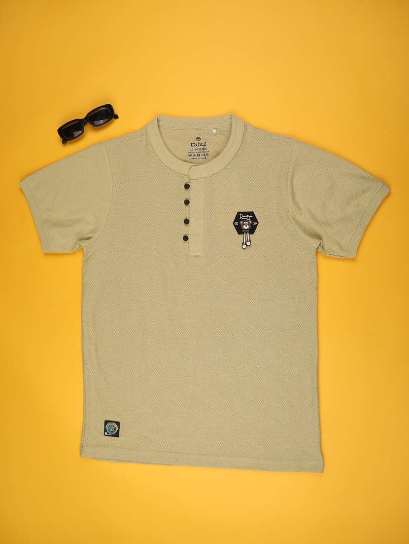 kids green cotton blend t-shirt