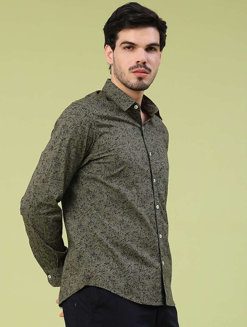 men printed long sleeve regular fit casual shirt - 22281488 -  Standard Image - 3