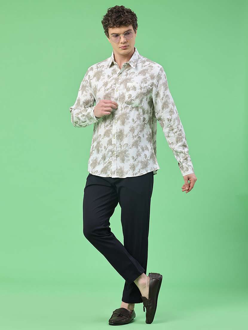 men printed long sleeve regular fit casual shirt - 22281491 -  Standard Image - 5