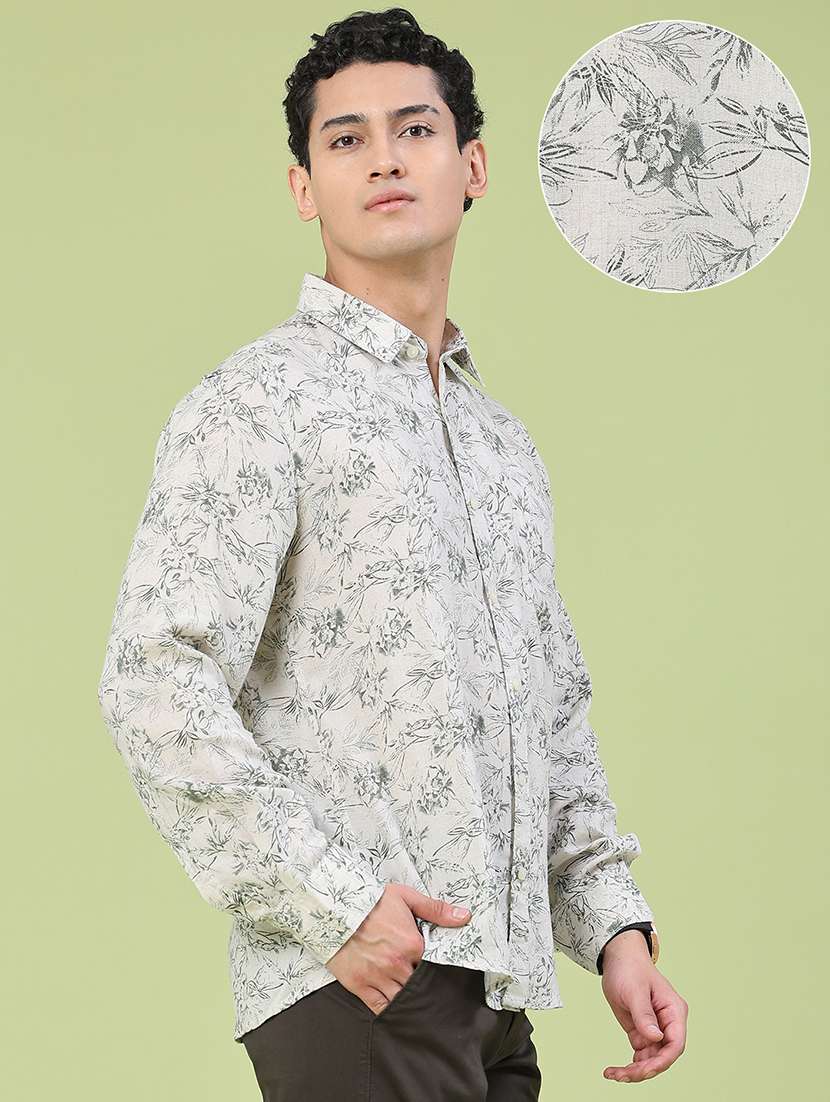 men printed long sleeve regular fit casual shirt - 22281494 -  Standard Image - 3
