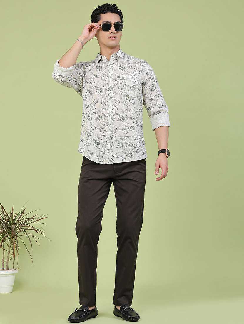 men printed long sleeve regular fit casual shirt - 22281494 -  Standard Image - 5