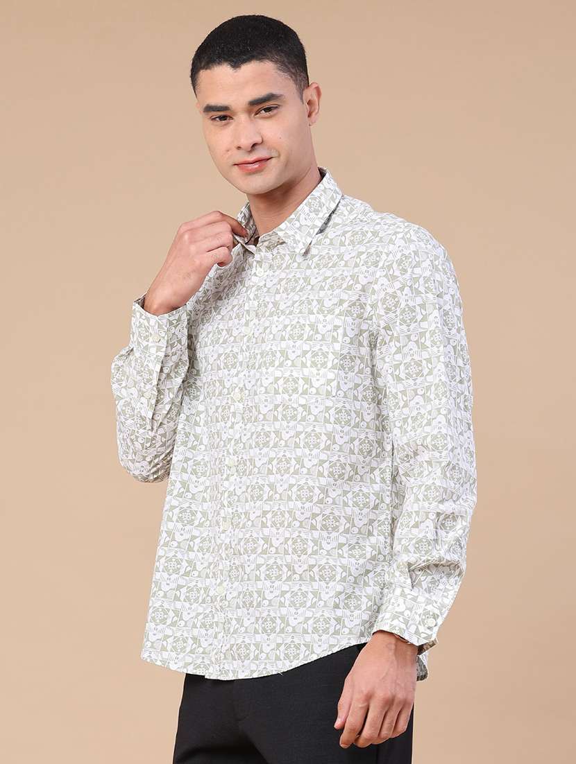 Men Printed Long Sleeve Regular Fit Casual Shirt - 22281495 -  Standard Image - 3
