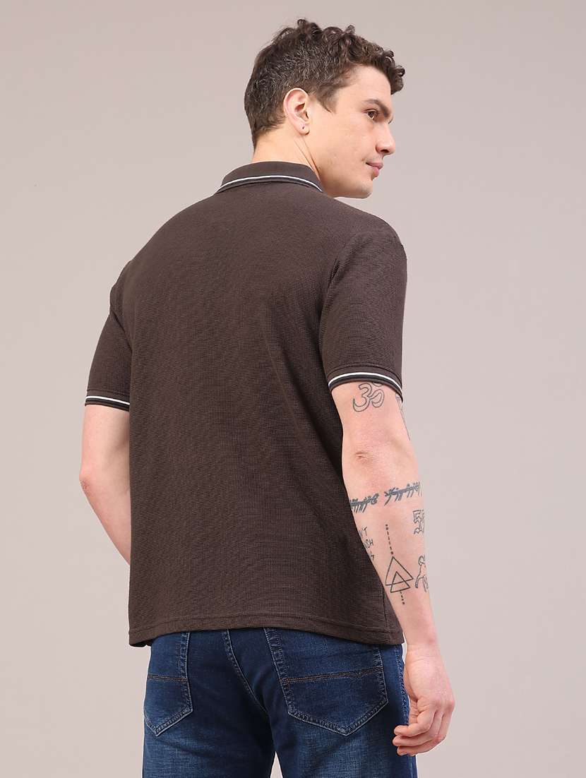 men self design short sleeve regular fit polo t-shirt - 22281651 -  Standard Image - 3