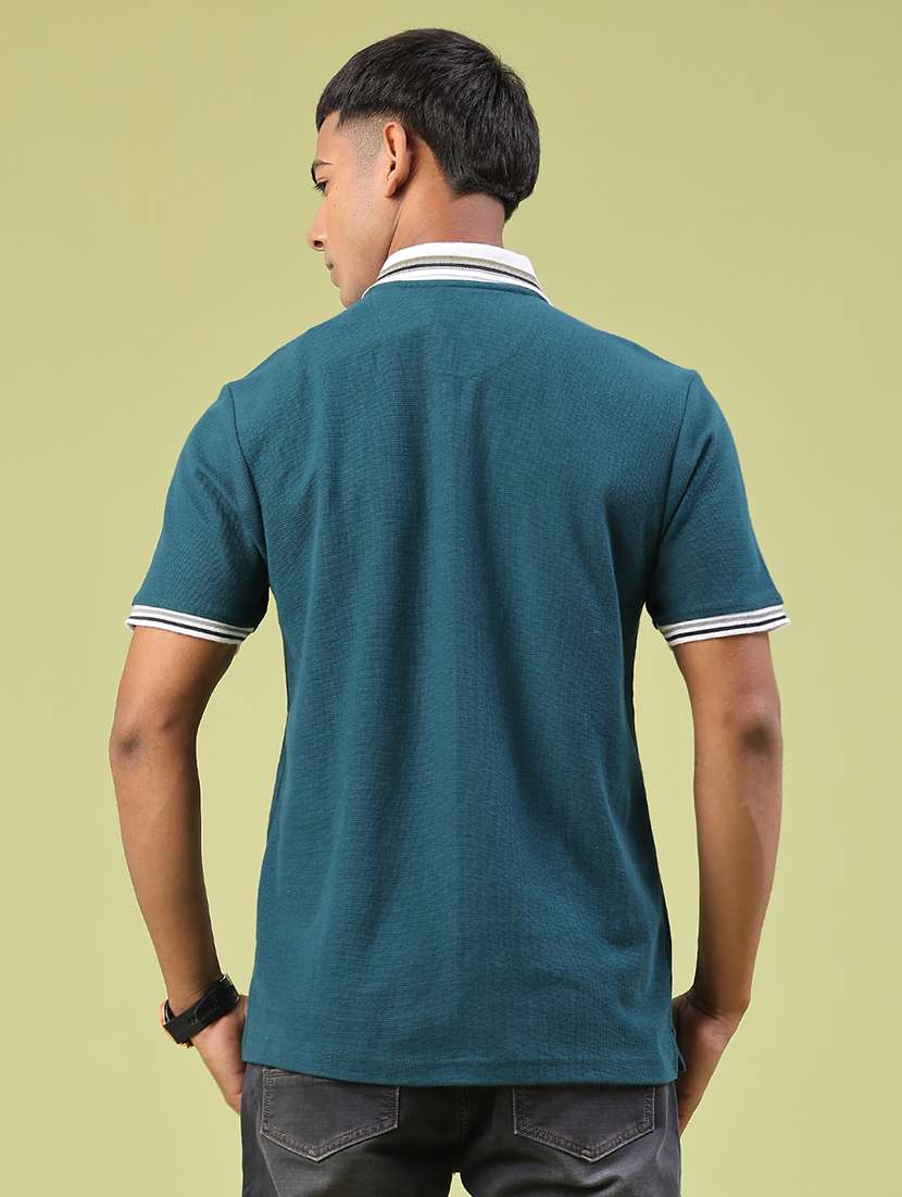 men self design short sleeve regular fit polo t-shirt - 22281681 -  Standard Image - 3