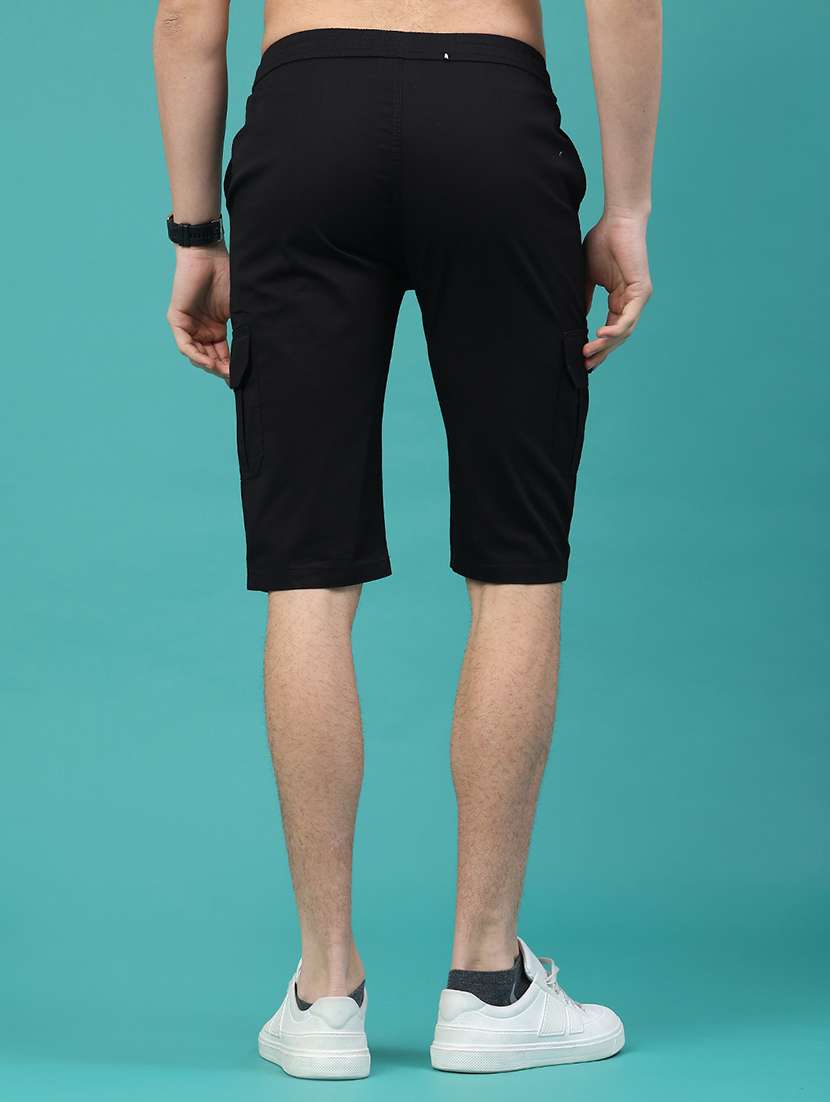 men solid mid rise cargo shorts - 22281791 -  Standard Image - 3