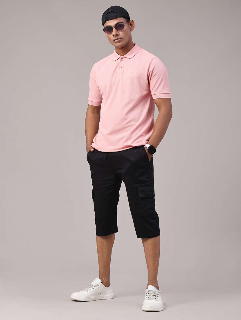 men solid mid rise three - fourth shorts - 22281797 -  Standard Image - 5
