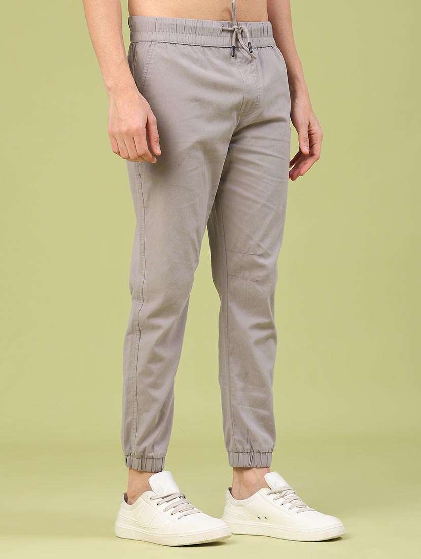 men grey cotton cargo