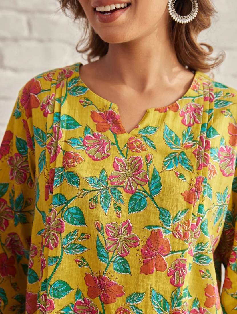 women printed long sleeve ethnic co-ord set - 22281991 -  Standard Image - 3