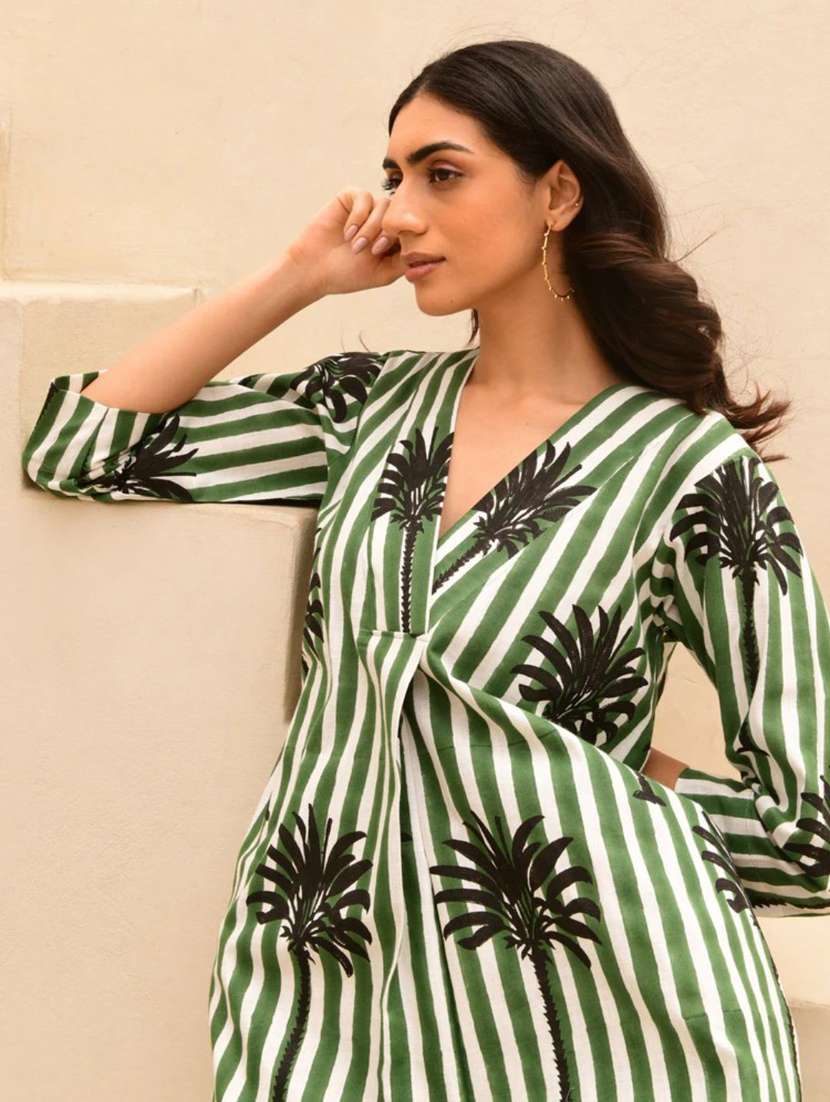 women printed three quarter sleeve kurta pant with dupatta set - 22282114 -  Standard Image - 3